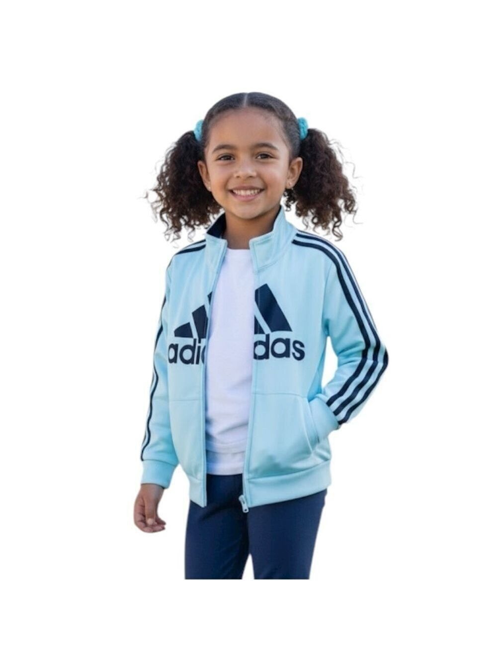 Adidas Unisex Kids Track Jacket Baby Blue Size 6X